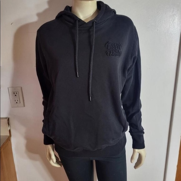 Teddy Fresh Tops - Feddy Fresh black hooded sweater Sz S